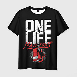 Футболка мужская One Life Many Fight, цвет: 3D-принт