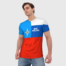 Футболка мужская Флаг МЧС России, цвет: 3D-принт — фото 2