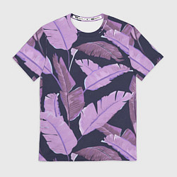 Футболка мужская Tropical leaves 4 purple, цвет: 3D-принт