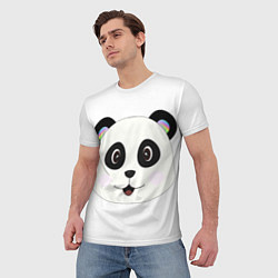 Футболка мужская Panda, цвет: 3D-принт — фото 2