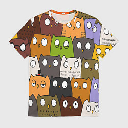 Футболка мужская СОВЫ КОТИКИ, цвет: 3D-принт