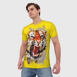 Футболка мужская Оскал тигра, цвет: 3D-принт — фото 2