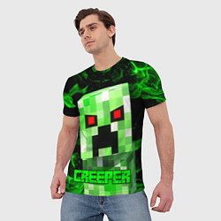 Футболка мужская MINECRAFT CREEPER, цвет: 3D-принт — фото 2