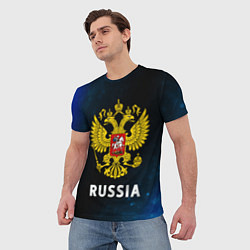 Футболка мужская RUSSIA РОССИЯ, цвет: 3D-принт — фото 2