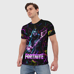 Футболка мужская Fortnite Молнии, цвет: 3D-принт — фото 2