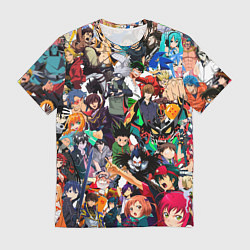 Футболка мужская Аниме персонажи, цвет: 3D-принт