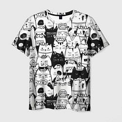 Футболка мужская Котики, цвет: 3D-принт