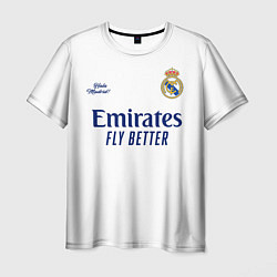 Футболка мужская REAL MADRID, домашняя 2021, цвет: 3D-принт