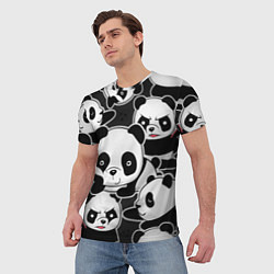Футболка мужская Смешные панды, цвет: 3D-принт — фото 2