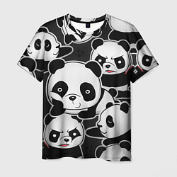 Футболка мужская Смешные панды, цвет: 3D-принт