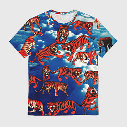 Футболка мужская Тигры, цвет: 3D-принт