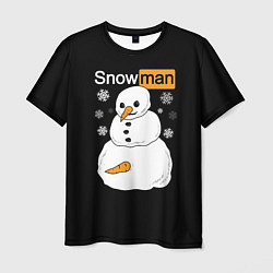 Футболка мужская Снеговик, цвет: 3D-принт