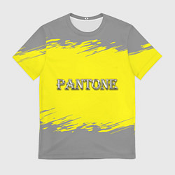 Футболка мужская Grey and Illuminating Yellow, цвет: 3D-принт