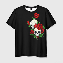 Футболка мужская Roses Skulls, цвет: 3D-принт