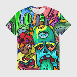 Футболка мужская Дудл2, цвет: 3D-принт