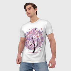Футболка мужская Цветочное Дерево, цвет: 3D-принт — фото 2