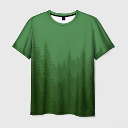 Футболка мужская Зеленый Лес, цвет: 3D-принт