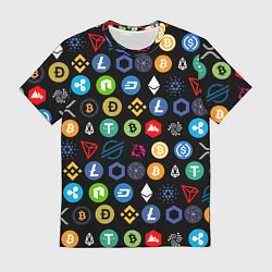Футболка мужская BITCOIN БИТКОИН Z, цвет: 3D-принт