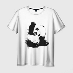 Футболка мужская Панда минимализм, цвет: 3D-принт