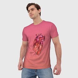 Футболка мужская Анатомия сердце реальное, цвет: 3D-принт — фото 2