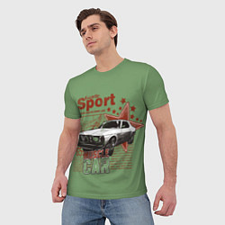 Футболка мужская Muscle car, цвет: 3D-принт — фото 2
