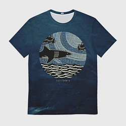 Футболка мужская Акулы California Sharks, цвет: 3D-принт