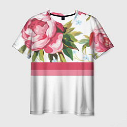 Футболка мужская Нежные Розы, цвет: 3D-принт
