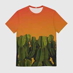 Футболка мужская Кактусы на закате, цвет: 3D-принт
