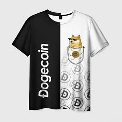 Футболка мужская DOGECOIN DOGE КАРМАН, цвет: 3D-принт