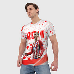 Футболка мужская Антуан Гризманн Antoine Griezmann спина Z, цвет: 3D-принт — фото 2