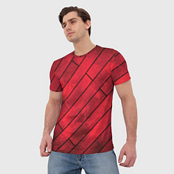 Футболка мужская Red Boards Texture, цвет: 3D-принт — фото 2