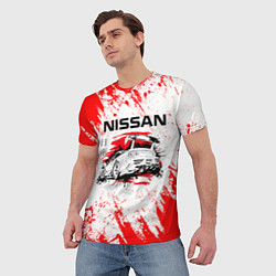 Футболка мужская Nissan, цвет: 3D-принт — фото 2