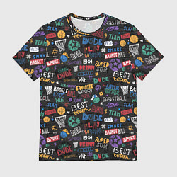 Футболка мужская Баскетбол, цвет: 3D-принт