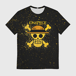 Футболка мужская Веселый Роджер пиратов Соломенной Шляпы, цвет: 3D-принт