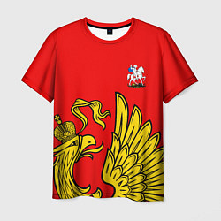 Футболка мужская Двуглавый орел Россия орел, цвет: 3D-принт