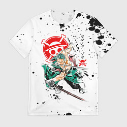 Футболка мужская Ророноа Зоро пират Соломенной Шляпы, цвет: 3D-принт