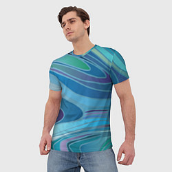 Футболка мужская Морская волна, цвет: 3D-принт — фото 2