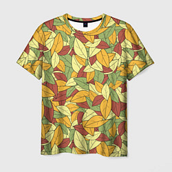 Футболка мужская Яркие осенние листья, цвет: 3D-принт
