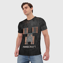 Футболка мужская MINECRAFT TEXTURE IRON, цвет: 3D-принт — фото 2