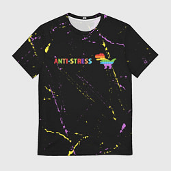 Футболка мужская Pop It Anti Stress - Dinosaur - Grunge, цвет: 3D-принт