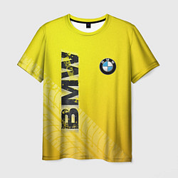 Футболка мужская BMW СЛЕДЫ ШИН БМВ, цвет: 3D-принт