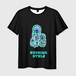 Футболка мужская Русский стиль матрешка, цвет: 3D-принт