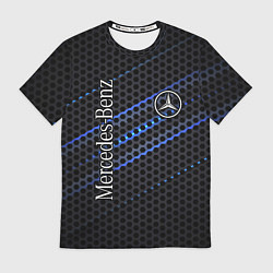 Футболка мужская MERCEDES LOGO NEON, цвет: 3D-принт