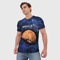 Футболка мужская Space X, цвет: 3D-принт — фото 2