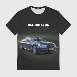 Футболка мужская Alpina на дороге, цвет: 3D-принт