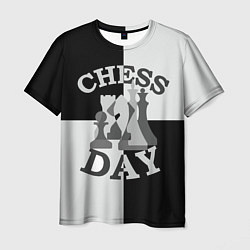 Футболка мужская Шахматный День, цвет: 3D-принт