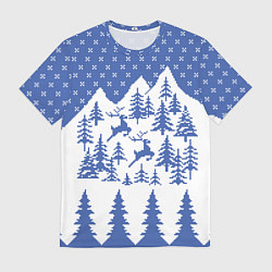 Футболка мужская Горные Олени, цвет: 3D-принт