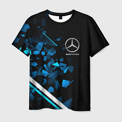 Футболка мужская Mercedes AMG Осколки стекла, цвет: 3D-принт