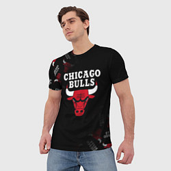 Футболка мужская ЧИКАГО БУЛЛС БЫКИ CHICAGO BULLS, цвет: 3D-принт — фото 2