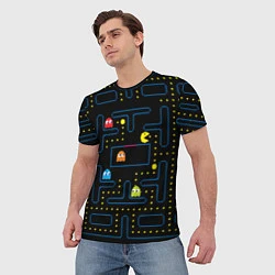 Футболка мужская Пиксельный Пакман, цвет: 3D-принт — фото 2